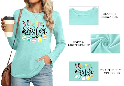 Image of Ithalt Easter Shirts for Women He is Risen Tshirt Easter Christian T-Shirt Jesus Lover Short Sleeve Tops