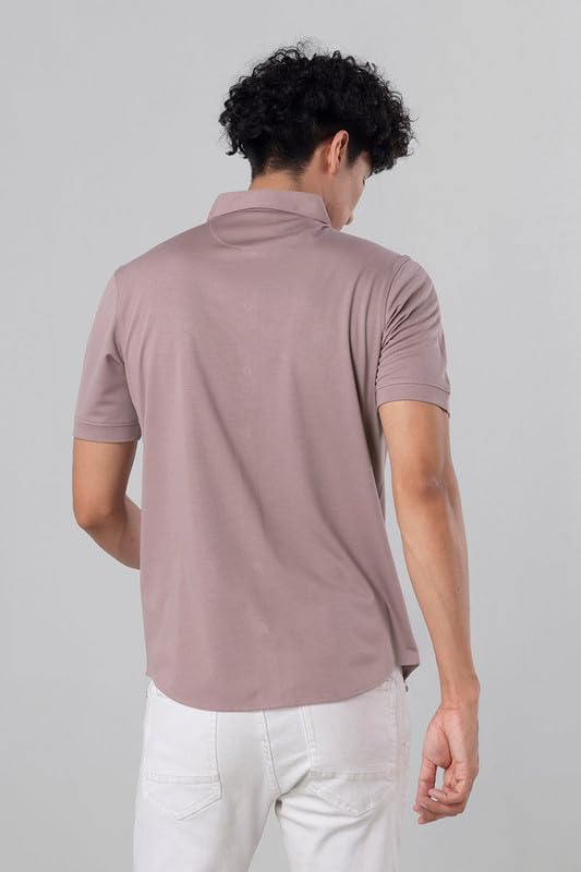 Image of SNITCH Men Rayon Blend Regular Maverick Plum Shirt