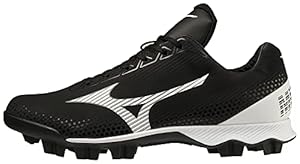 Mizuno Men's Wave Lightrevo Baseball Shoe, Black-White, 11 product image