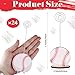 LIUBUJINGYING 24 Pcs Sports Ball Base Memo Clips Baseball Shaped Metal Wire Table Number Holders Baseball Card Holder Round Place Card Stands for Picture Note Card Menu Wedding Party Office