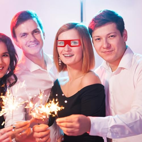 ORFOFE 20 Pcs Rainbow Hearts Diffraction Glasses Heart Shapes 3d Glasses Special Effect Light For Outdoor Music Party Displays Holiday Clubs Lights