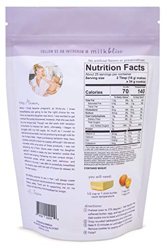 image for MilkBliss Dark Chocolate Chip Lactation Cookie Mix- Oatmeal Breastfeed