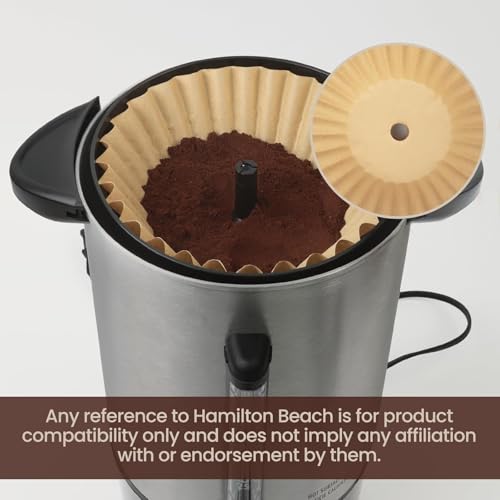 Image of 300pcs Coffee Filters Compatible with Hamilton Beach Coffee Urn, Unbleached Paper Filters for 45cup Hot Drink Dispenser