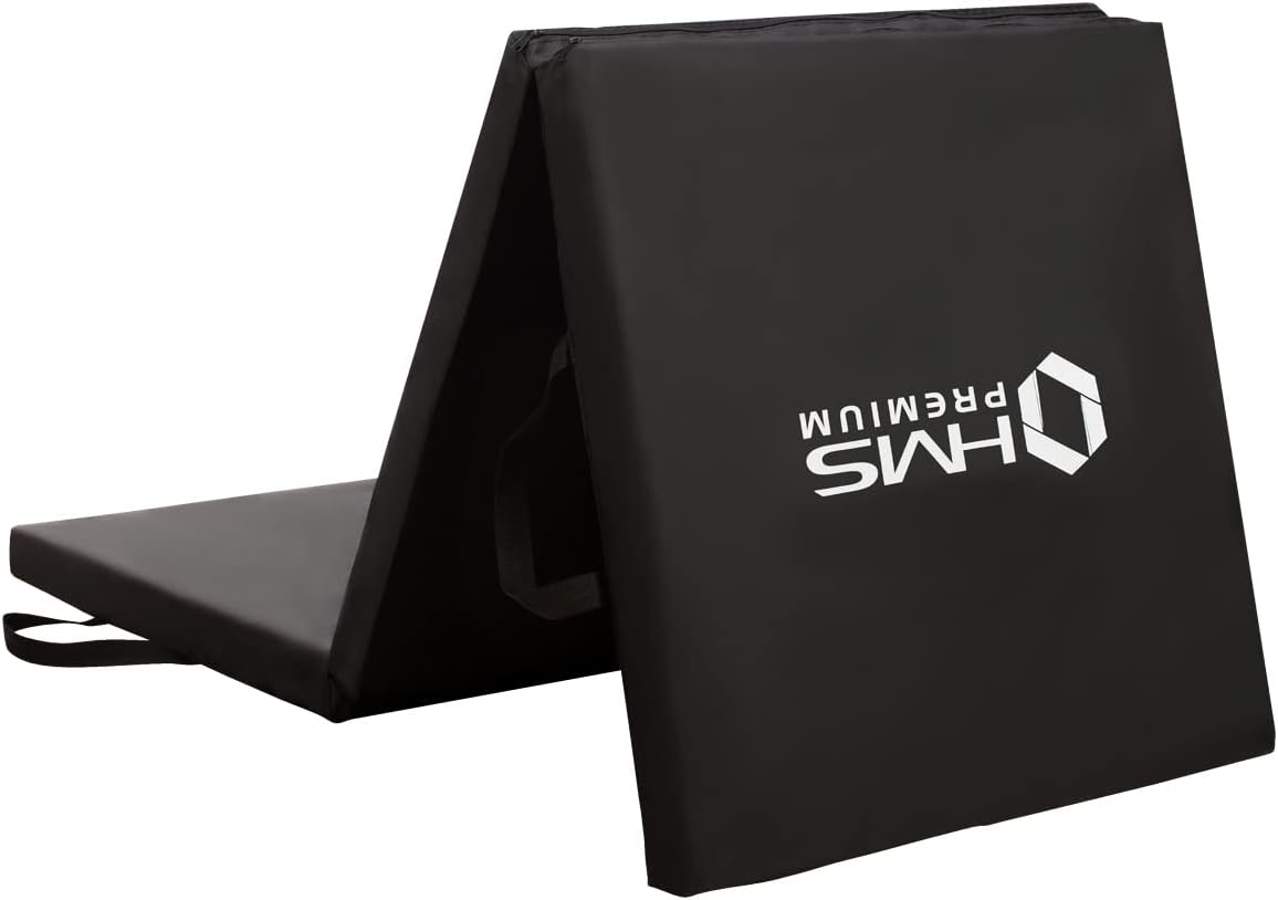 Folding Gymnastics Mat 180 x 60 x 5 cm Black