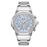 JBW Men's Saxon 0.08 ctw Diamond Stainless Steel Watch JB-6101-M