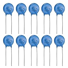 مقاومات Fielect 10PCs المعتمدة على الجهد AC 175V 14D271K / F7.5 مقاومات قرص الرصاص الشعاعي