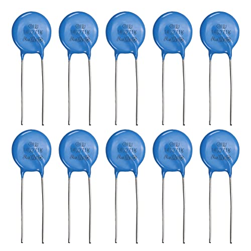 fielect 10pcs voltage dependent resistors ac 175v 14d271kf75 radial lead disc varistors