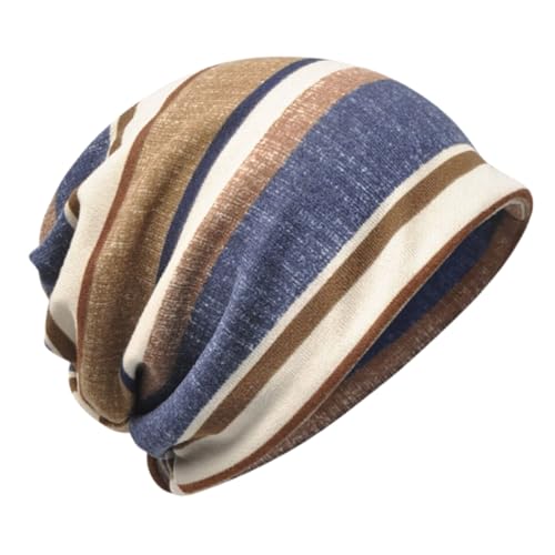 Image of Youstylo Men's Women's Slouchy Blended Cotton Summer Winter Beanie Skull Multicolor Cap - SB3036 (Free Size)