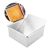 Flunyina Anodized Aluminum Square Cheesecake Pan with Removable Bottom Non-Stick Brownie Chiffon...