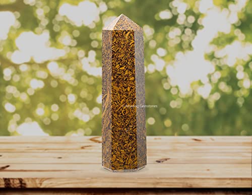 Image of Amazing Gemstone Large Mariyam Jasper Calligraphy Jasper Crystal Towers ~ Natural Healing Crystal Point Obelisk for Reiki Healing and Crystal Grid (5.5 to 6 INCH)