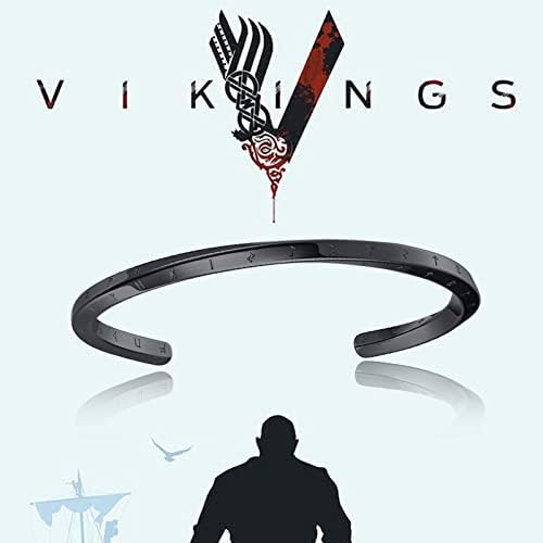 VNOX Viking Cuff Bracelet for Men - Viking Thunder Hammer Cuff Bracelets for Men Boys,Norse Mythology Warrior Symbol Bangle Amulet Talisman Jewelry