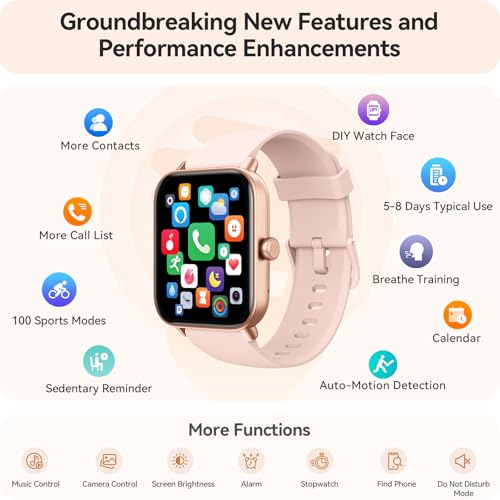 Gydom IDW19 Smart Watch For Women Android & Iphone, Alexa Built-In, Ip68 Waterproof Activity Fitness Tracker With Bluetooth Call (Answer/Make), 1.8 Inch Smartwatch thumb #5