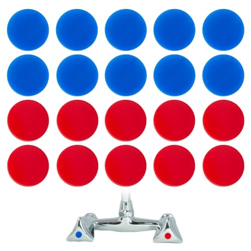 GOMAKERER 72 Pcs Hot & Cold Water Stickers for Faucet Index