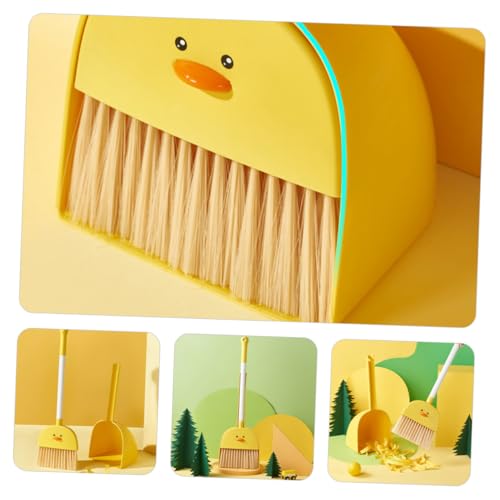 WEKADRIN Mini Besen und Kehrschaufel Set Leichtes Kindgerechtes Reinigungswerkzeug mit Niedlicher Entenform für Hausarbeit Feinmotorik und Eltern Junge Mädchen aktivitäten Geeignet für – Bild 7