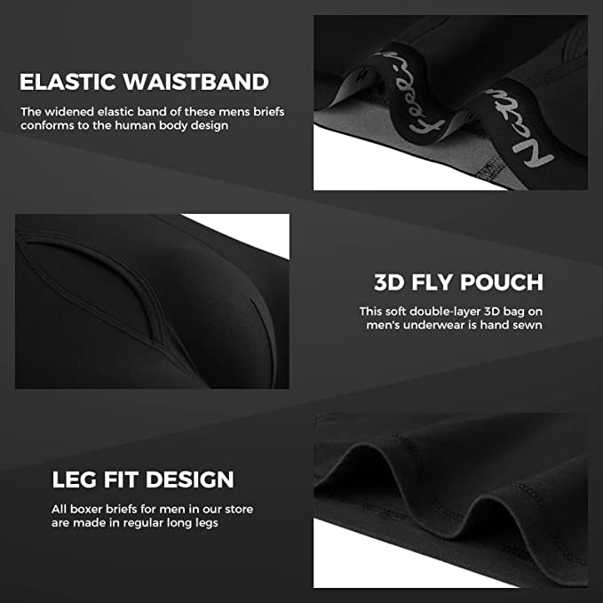 5Mayi Mens Boxer Briefs Mens Underwear Men Soft Cotton Open Fly Underwear 6 Pack S M L XL XXL4