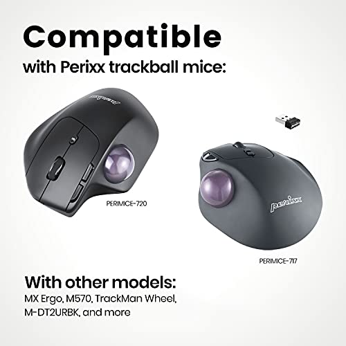 Image of Perixx PERIPRO-303 GLV Small Trackball, 1.34 Inches Replacement Ball for PERIMICE and M570, Glossy Lavender