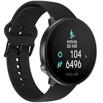 Polar Unite Preto - Relógio Fitness, Monitor de frequência cardíaca no punho, Rastreador de atividades, Monitoramento automático do sono, Orientação de treino diário inteligente