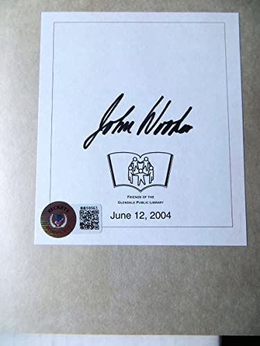 john wooden signed autographed book my personal best ucla beckett coa