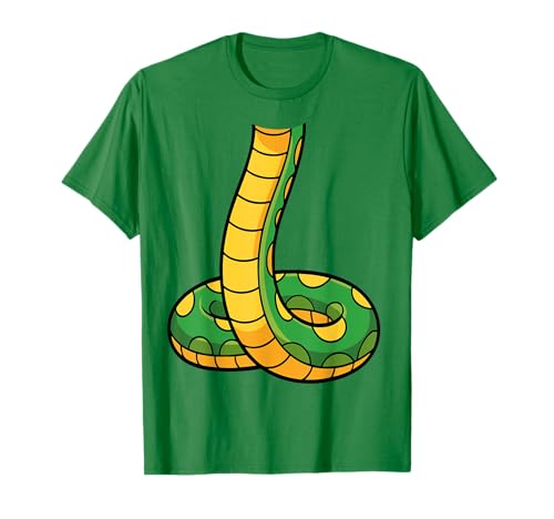 Chemise Serpent Adulte Homme Femme Enfant Corps Vert Serpent Costume T-Shirt