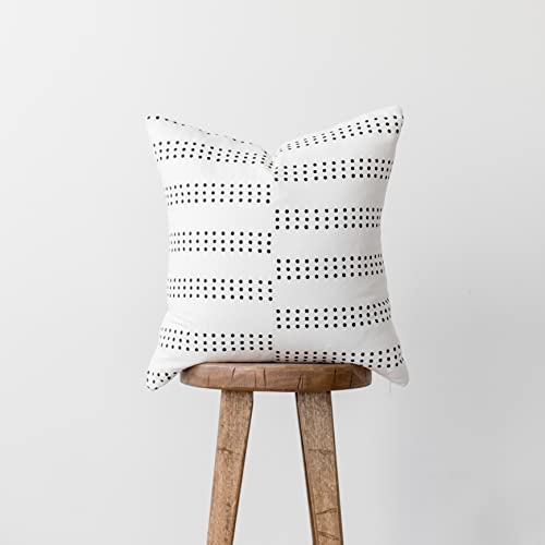 Woven Nook - Modern & Luxurious 18" X 18" Decorative Boho Throw Pillow Covers - Durable Quality & Machine Washable - 100% Cotton Canvas - Dali Design - Orange, Black, And Brown - 4 Pack #TOP4