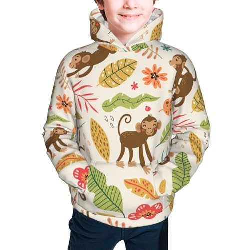 Monkeys in the Jungle Kid Hoodies Boys Sweatshirts Girls Pullover with Pocket3