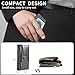 KISUEDZP Wallet for Men Slim Minimalist Pop-up Smart Holds 5-6 Cards - RFID Blocking Metal with Money Clip, Credit Card Holder & ID Window,Business Card Cases men accessories(Carbon)