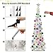 N&T NIETING Pop Up Christmas Tree with Lights & 30 Balls, 5Ft Collapsible White Tinsel Skinny Tree Decorations for Holiday Xmas Home Office Decor