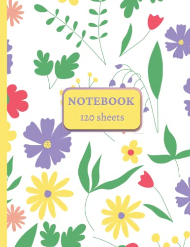 Notebook 8.5x11 Notebook Journal Lined notebook for school college journaling floral journal notebook with flowers for students for work home office school supplies back to school image 2