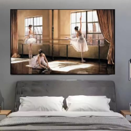 Portrait de fille ballerine sans cadre pour habiller un grand mur