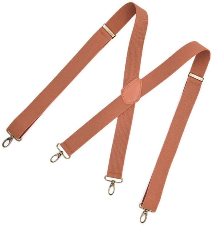 Men's Suspenders Adult X-Shaped Four-Hook Polyester Adjustable Suspenders