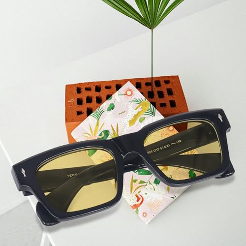 Image of Peter Jones I Zero Power Blue Cut Computer Glasses I Retro Square Shape I Gaming Glasses I UV Protected & Blocks Harmful Rays I Men & Women I Large Square 3804