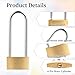 Weather Proof Lock, 3 Inch Long Shackle Pad Lock Solid Brass Padlock with 3 Same Keys Waterproof Rustproof Long Locks with Key Marine Padlock for Outdoor Fence Sheds Storage Unit School Toolbox Garage