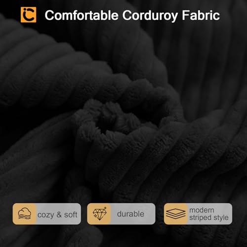 COMAX Folding Sofa Bed Queen, 4-in-1 Foldable Floor Couch Convertible Futon Sofa with Armrests Sleeper Mattress Chair Bed Comfy Portable Fold Out Lounge Guest for Living Room Bedroom, Black