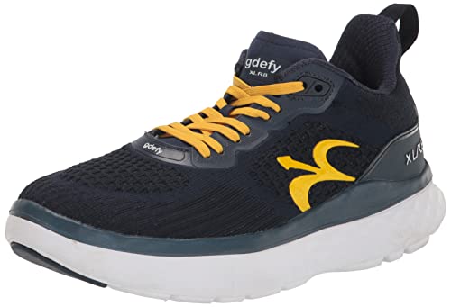 Gravity Defyer G-Defy XLR8 Men's Running Shoe | VersoCloud Technology for Walking & Running Reduce Pain | Plantar Fasciitis Support, Wide Width with Free Orthotic Inserts Blue, Yellow