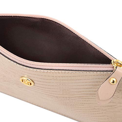 Bolsa Feminina Mariart Couro Alça Transversal Zíper 201Lez (Nude)