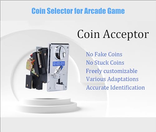 Zyyini Acceptor, Arcade Game Vending Machine Acceptor, CPU Multi Acceptor Selector Programmable for Arcade Game(Silver Gray) - Thumbnail 3