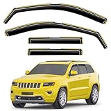 Deejecsun in-Channel Window Rain Guards Fit for Jeep Grand Cherokee 2011-2021 Limited Extra Durable Window Deflectors Vent Visors Shades Car Accessories Visors Rain Guards -4 pcs