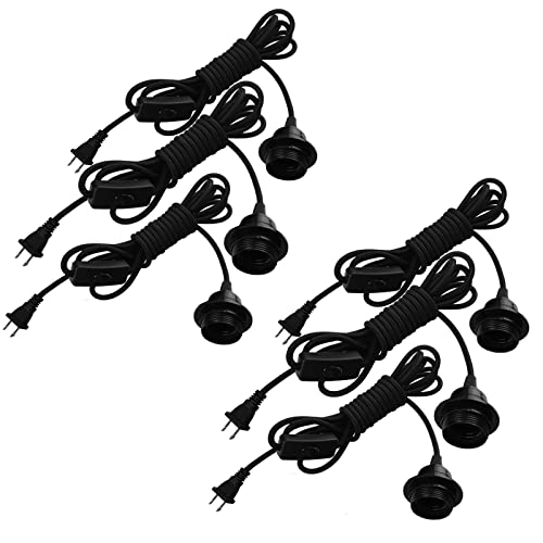 FadimiKoo Pendant Light Kit 6 Pack, E26/E27 Lamp Kit, 13.2ft Vintage Edison Hanging Pendant Light...