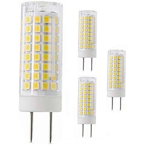 SYXKJ All-New G8 Led Bulb, 75W Halogen Bulb Replacement, Dimmable 7W G8 Led Lamps, G8 Bi-pin Base Bulb, AC120V 720lm, Under Cabinet Counter Light, Kitchen Lighting and Puck Lights 6000K White 4pack Cover