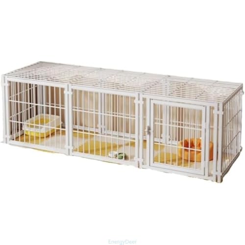 ペットケージ、犬小屋、屋根付き、EnergyDeer、ペットサークル、ドア付き、猫用、複数飼育対応、脱走防止、組み立て簡単、室内・屋外兼用、(100×50×50cm、猫用クライミングラダー付属) (150×50cm,猫和狗用)