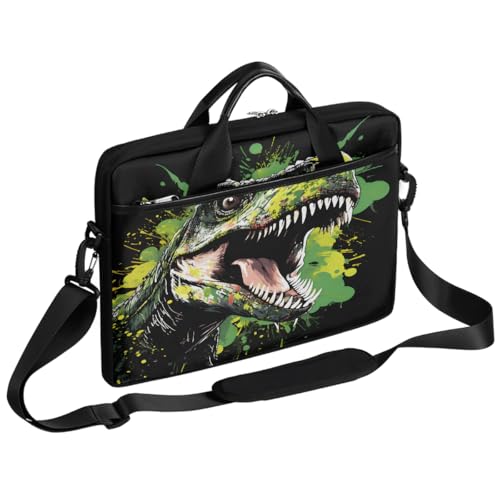 Maletín para portátil con diseño de dinosaurio acuarela 15 pulg
