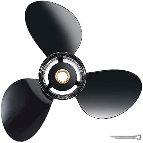 YOUNG PROPS 12 1/2 x 13 Replace OEM#763461 Aluminum Outboard Boat Propeller for BRP,Johnson,Evinrude OMC SternDrive 40-75HP 13 Spline Tooth 12.5dia x 13 Pitch Boat Propeller RH Cover