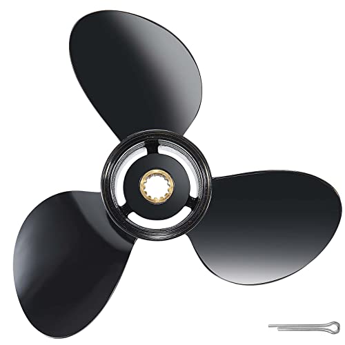 YOUNG PROPS 12 1/2 x 13 Replace OEM#763461 Aluminum Outboard Boat Propeller for BRP,Johnson,Evinrude OMC SternDrive 40-75HP 13 Spline Tooth 12.5dia x 13 Pitch Boat Propeller RH