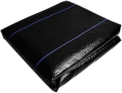N/ Weed Control Fabric Barrier, Ground Membrane Cover, Heavy Duty Garden Landscape UV Stabilished Black Woven Covers 1MX10M