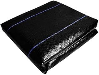 N/ Weed Control Fabric Barrier, Ground Membrane Cover, Heavy Duty Garden Landscape UV Stabilished Black Woven Covers 1MX10M