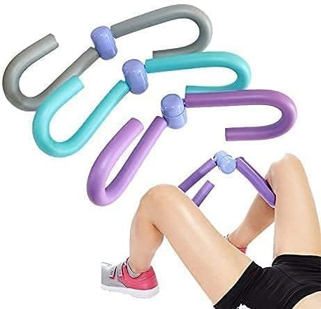 Fitness Master Thigh Toner Exercise Equipment, Foam and Steel Construction, Multifunction Home Gym Workout Reducer for Legs, Arms and Chest Training, Purple and Blue-image-49