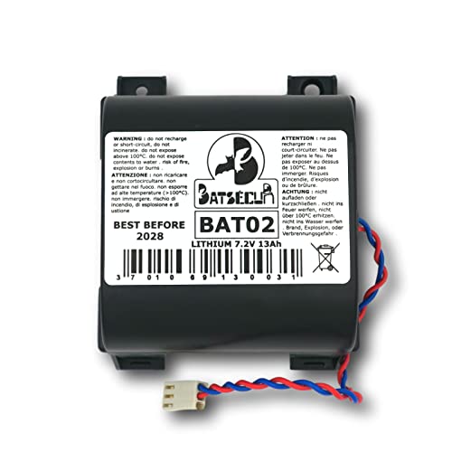 Tecnologia: LiSoCl2 BATSÉCUR - Batteria di allarme BAT02 compatibile con BATLi02 DAITEM Hager LOGISTY - 7.2V 13Ah Li-SOCl2