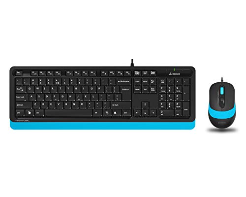 Teclado y ratón A4 Tech F1010 Q USB con sensor óptico de 1600 DPI para un control preciso en tu PC