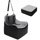 Vinisnugs Dog Car Seat,car seat for Dogs – Cozy Booster Seat & Travel Bed for Dogs Up to 30 lbs, Detachable & Machine Washable, with Safety Belt & Side Storage Pockets