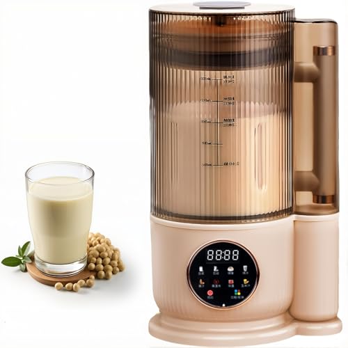 Máquina Para Hacer Leche de Nueces, Máquina Automática Para Hacer Leche de Soja de 1500 Ml con 12 Cuchillas, Temporizador de 24 Horas y Mantener Caliente, Cubierta Insonorizada white